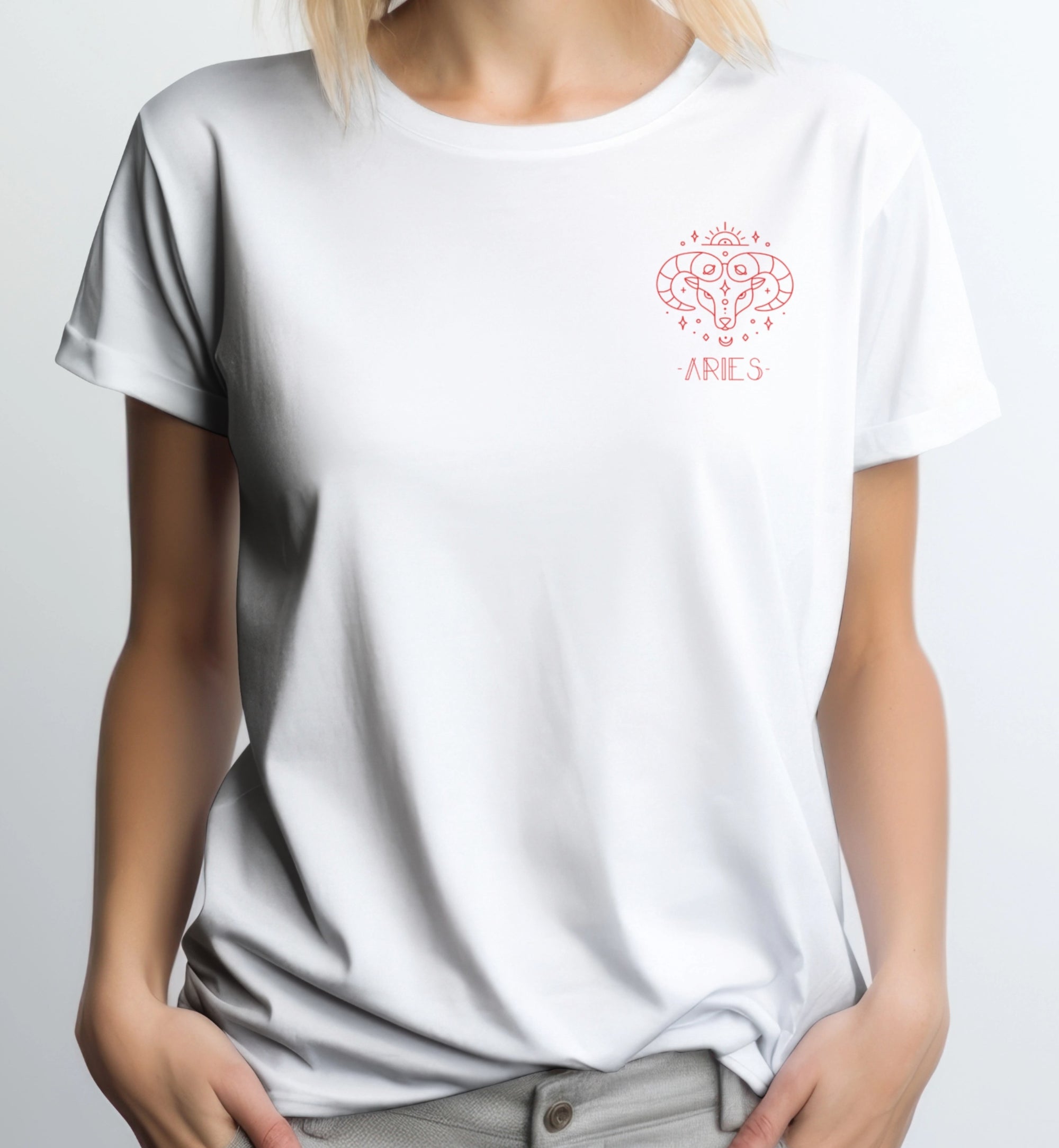 Minimal Aries Zodiac Unisex T-Shirt